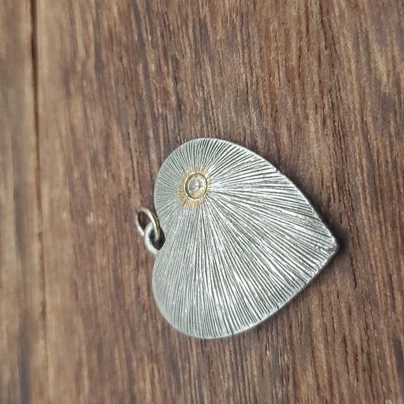 Feathered wing heart crystal necklace pendant‎ - Picture 1 of 2